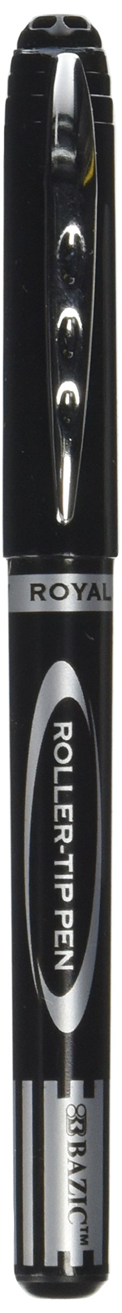 Bazic Royal Black Rollerball Pen (3/Pack)