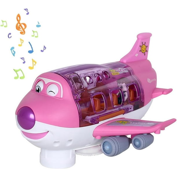 360° Rotating Electric Toy Plane, 2024 New Airplane Toys for Kids 3-12  Years Old,Toddler Toy Plane with LED Flashing Lights and Sounds 