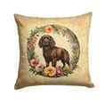 thumbnail image 1 of Boykin Spaniel and Flowers Throw Pillow, 1 of 7