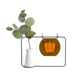 thumbnail image 1 of Feliz día de Acción de Gracias Simpol patron Marco De Metal Florero De Cerámica Decoración, 1 of 4