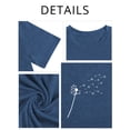 thumbnail image 5 of XCHQRTI Plus Size Dandelion Shirt Women's Oversized Graphic Tshirts Short Sleeve Loose Tee Tops, 5 of 8