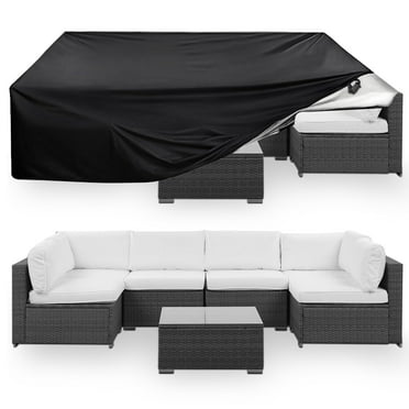 OHHANI Patio Furniture Cover, 100% Waterproof, Outdoor Couch Covers for All-Weather Protection, 108" L x 82" W x 28" H, Suitable for Sectional Sofa