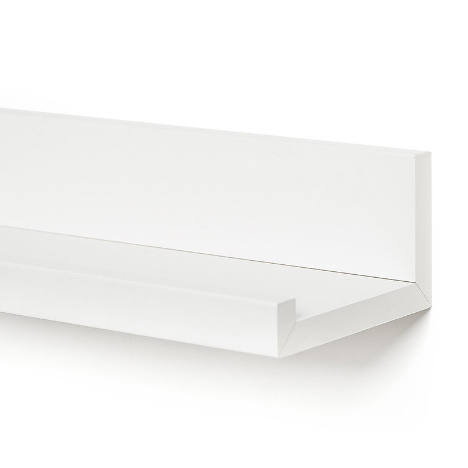 Americanflat 24 Inch White Floating Shelf with Lip - Long Wall Mounted Storage Ledge for Bedroom, Living Room, Bathroom, Kitchen, Office, and More
