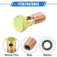 thumbnail image 4 of Unique Bargains 1 Set Car Single Banjo Bolt M8x1.25 Length 23mm Metric Thread Turbo Brake Line Fitting Adapter W/ Washer, 4 of 7