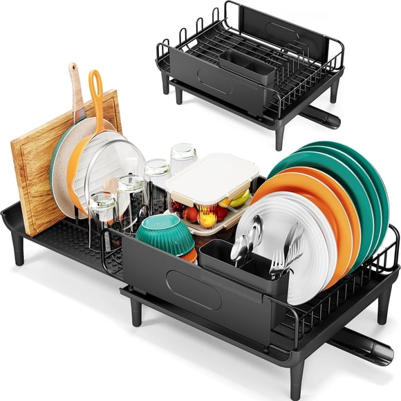 Escurridor de platos Urackify extensible con escurridor para cocina