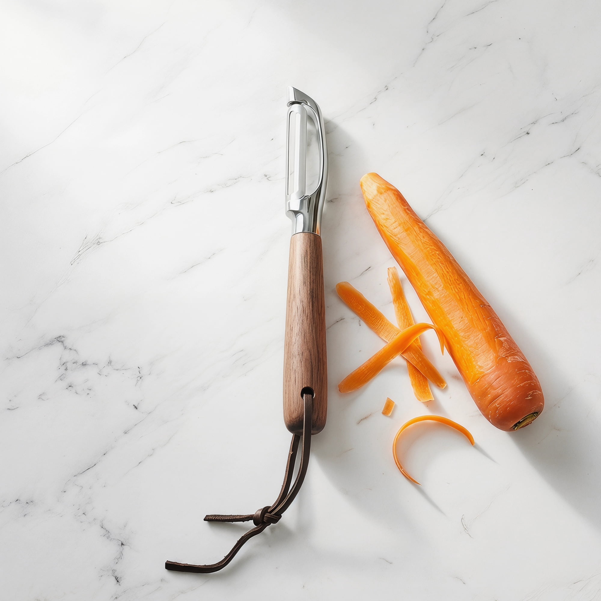 Unique Bargains Wood Vegetable Peeler, Durable Potato Peeler with Ergonomic Handle Walnut 7.1"x0.8"