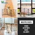 thumbnail image 4 of Bundaloo Freestanding Metal Folding Pet Gate | Large Portable Panels for Dog & Cat Security | Foldable & Versatile Enclosure Gates for Puppies | Indoor & Outdoor Playpen Safety Barriers for Pets, 4 of 8