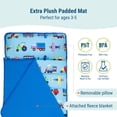 thumbnail image 2 of Wildkin Toddler Microfiber Nap Mat for Boys and Girls (Trains, Planes & Trucks), 2 of 6