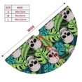 thumbnail image 3 of Sikiie Skull and Palm Leaves 30-48 inches {designName} Print Christmas Tree Skirt Snowman Xmas Tree Skirt with Edge Christmas Decorations for Holiday Party30", 3 of 7