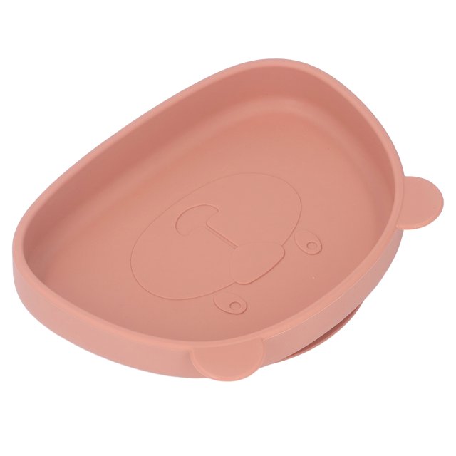 Plato de Silicona Portátil para bebé Fuente de Alimentación de Plato de Succión de Silicona con Forma de Panda Lindo para Bebés Anggrek Otros