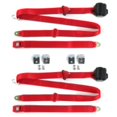 thumbnail image 1 of Ford Fairlane 1970 Standard 3 Point Red Retractable Bucket Seat Belt Kit with Bracketry - 2 Belts, 1 of 1