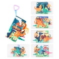 thumbnail image 3 of Agiferg Early Teaching Baby English Dinosaur Ocean Palm Cloth Book Educational Toy Animal Tail, 3 of 3