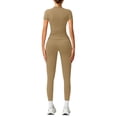thumbnail image 6 of Two Piece Outfits for Women Fitted Crew Neck T-shirt High Waist Leggings Biker Shorts Matching Sets Streetwear, 6 of 7