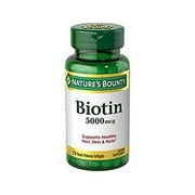 Nature's Bounty Biotin Rapid Release Softgels, 5000, Original, 72 Ct (2 pack) (Bundle)