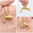 thumbnail image 3 of Personalize Dolphin Cremation Jewelry Memorial Necklace Cremation Urn Necklace for Ashes Urn Keepsake with Gift Box, 3 of 5