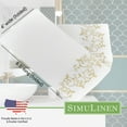 thumbnail image 5 of SimuLinen Hand Towels – Decorative GOLD Floral – Durable, Cloth Like & Disposable – Guest Towels & Bathroom Towels (17”x12” – Box of 100)…, 5 of 6