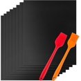 thumbnail image 3 of Reusable BBQ Grill Mat, Non-Stick Grill Mats for Healthy and Safe Cooking, High-Temperature Resistant with PTFE Coating, Multipurpose for Indoor and Outdoor Grills, Easy to Clean, 3 of 7