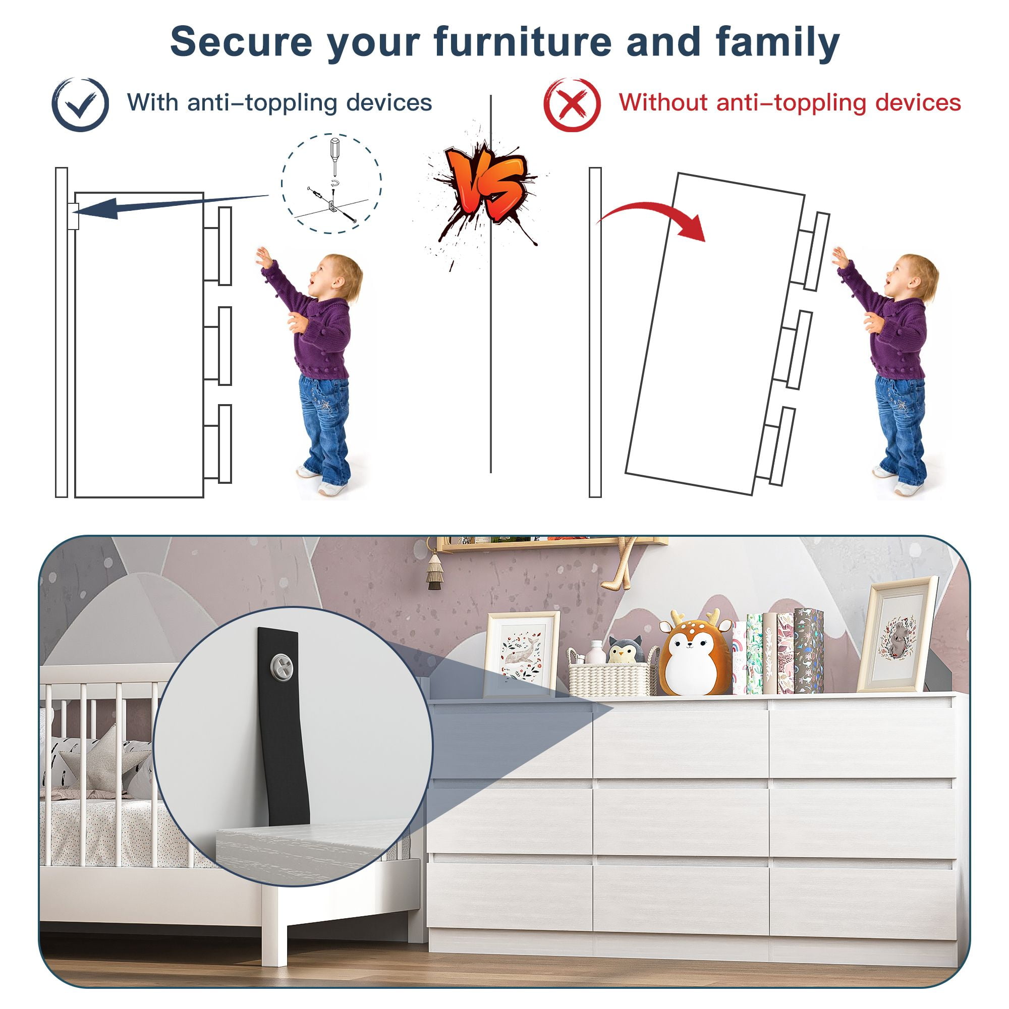 Finihen 9 Drawer Double Dresser, Modern 9 Chest of Drawers with Deep Drawers, Wide Storage Organizer Cabinet for Living Room, Kids, White Finihen 9 Drawer Double Dresser, Modern 9 Chest of Drawers with Deep Drawers, Wide Storage Organizer Cabinet for Living Room, Kids, White