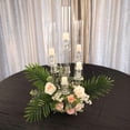 thumbnail image 2 of Efavormart 33" Tall - 7 Arms Clear Crystal Cluster Round Candelabra, Pillar Candle Holders With Mirror Base - Perfect for Birthdays, Weddings, Table Decoration, Event Decoration, and Centerpieces, 2 of 11