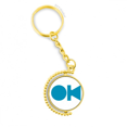 thumbnail image 1 of Anillo de oro de metal llavero llavero, 1 of 3