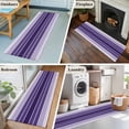 thumbnail image 5 of Purple Ombre Stripe Runner Rug 2x6 FT, Non Slip Hallway Rugs, Farmhouse Striped Gradient Washable Soft Floor Carpet Non-Shedding Throw Runner Carpet Long Rug for Entryway Kitchen Bedside Sliding Door, 5 of 8