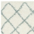 thumbnail image 5 of SAFAVIEH Layla Geometric Plush Shag Runner Rug, Ivory/Seafoam, 2'3" x 8', 5 of 6