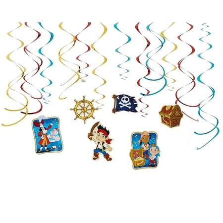 Jake and the Never Land Pirates Hanging Party Decorations, 12pc