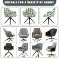 thumbnail image 6 of Xoenoiee Green Cactus Print Swivel Armchair Accent Dining Chair Cover for Office, Stretch Mid-Back Office Desk Chair Sliopcover Leisure Arm Chair Protector with Arms for Living Room, 6 of 7