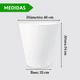 thumbnail image 2 of Maceta Grande Cónica Elly Decor Blanca 46 x 56 cm con Drenaje para Interior y Exterior, 2 of 5