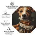 thumbnail image 3 of Honeii Modern Cute Dog print Leather Coaster Set of 4, ideal for safeguarding your furniture from drinks spills and effortless cleanup-Octagon, 3 of 6