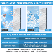 UCINNOVATE Reflective Insulation Sheet, Window Foil Insulation for Summer Heat, 39x118 inch RV Insulation Double Side Aluminum Thermal Bubble Wrap, Reflectix Insulation for Attic RV Window Garage Roof