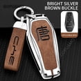 thumbnail image 5 of For BYD Tang A 4 buttons DM 2018 Key Bag Auto Accessories Zinc alloy+leather Car Key Cover Smart Remote Key Case, 5 of 10