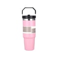 thumbnail image 2 of Botella de agua portátil de acero inoxidable aislada con asa, gran capacidad, multicolor, vaso térmico sellado al vacío para bebidas calientes y frías, 2 of 8
