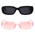 thumbnail image 4 of Gafas de sol BUTABY Rectangulares de estilo retro UV400 para mujer, 4 of 7