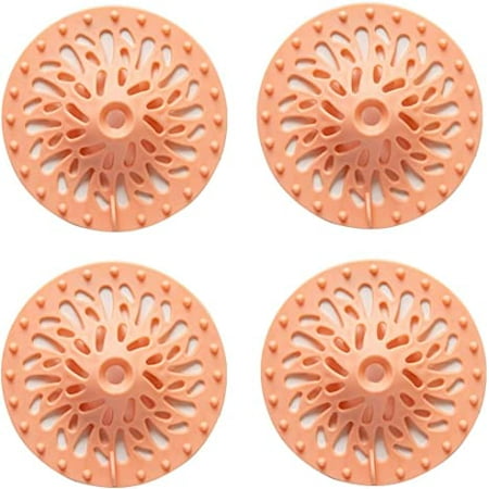 

Egebert Hair Catcher Durable Silicone Hair Stopper Shower Drain Covers Easy to Install and Clean Suit for Bathroom Bathtub and Kitchen (4 PCS Orange)