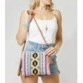 thumbnail image 2 of Womens Purse Aztec Fringe Messenger Bag Geometric Wristlet Tassel Pink Yellow Cross Body Hipster, 2 of 5