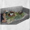 thumbnail image 6 of Birds Soft Flannel Fleece Throw Blanket, Pair of House Sparrow Birds Romantic Love Portrayal Watercolor Style Pastoralrt, Cozy Plush for Indoor and Outdoor Use, 60" x 80", Multicolor, by Ambesonne, 6 of 6