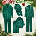 thumbnail image 7 of NMMUED Family Christmas Pajamas Matching Sets Family Outfits Matching Sets Silk Pajamas Christmas Gifts Satin Pajamas Family Pajamas Matching Sets 2 Piece Lounge Set Green XL, 7 of 7