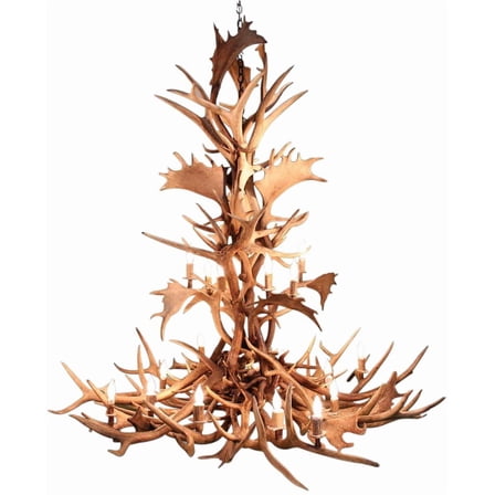 Handcrafted 60 Elk Antler Chandelier with 18 Lights