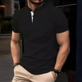 thumbnail image 2 of cllios Henley Shirts for Men Short Sleeve Casual Collarless Shirt Quick Dry Summer T-Shirts Classic 3 Button Muscle Tshirts Golf Workout Tops, 2 of 7
