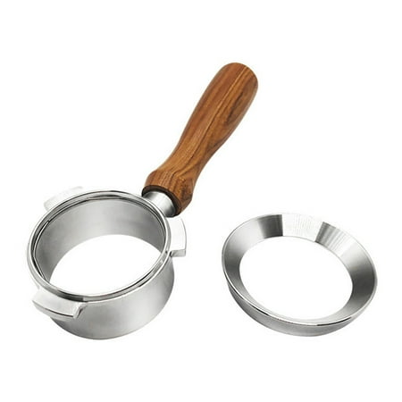 

54MM Bottomless Portafilter for 8 Series Stainless Steel Coffee Machine Wood Handle with Dosing Ring