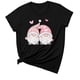 thumbnail image 1 of Camiseta de manga corta con estampado de amor lindo para el día de San Valentín informal para mujer Fridja  gope1611, 1 of 4