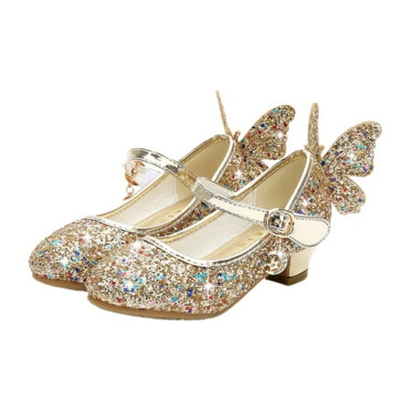 

Flower Girls Crystal Bling Princess Shoes Fashion Bow-Knot Perform Dance Party Wedding Shoes Mary Jane Toddler/Little Kid/Big Kid