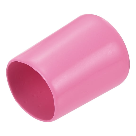 20Pcs Rubber End Caps 15mm ID Vinyl Round Tube Bolt Cap Cover Screw Thread Protector Pink