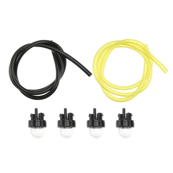Fuel Line Primer Bulb for String Trimmer Brush Cutter Lawn Mower Garden Tools (4 Primer Bulbs and 2 Fuel Lines)