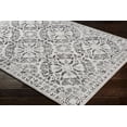 thumbnail image 4 of BoutiqueRugs Megargel Boho Oriental Medallion Extra Large Area Rug - Farmhouse Black and White Neutral Carpet for Bedroom, Living Room - Charcoal, Black, Cream - 5'3" x 7'3" (5x7), 4 of 13