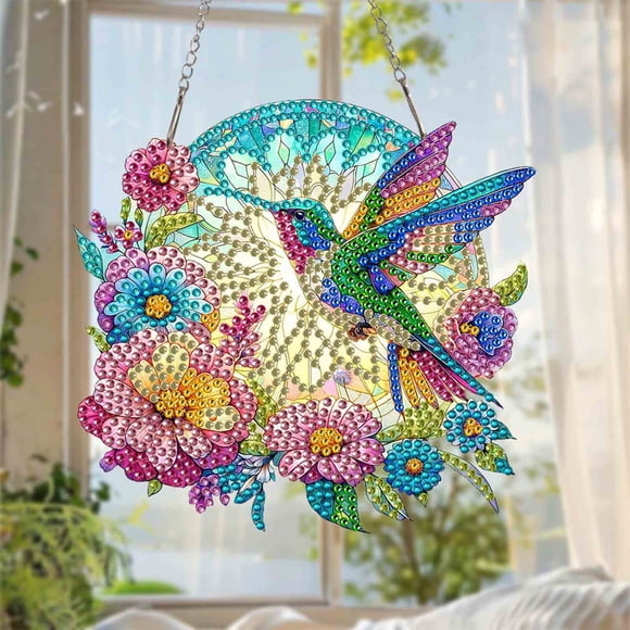 wycnly Beautiful Decorative Hanging Ornament Multicolor Unique Wall Window Art Home Festive Birthday Gift Holiday Versatile Durable Fashion Eye Catching Statement Piece 5.7x5.31in