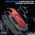 thumbnail image 4 of Entronix Magnetic Phone Case Compatible with iPhone 16 Plus, Foldable Kickstand Cover, Red, 4 of 9
