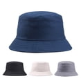 thumbnail image 3 of Grofry Portable Solid Color Folding Fisherman Sun Hat Outdoor Men Women Bucket Cap Beige, 3 of 8