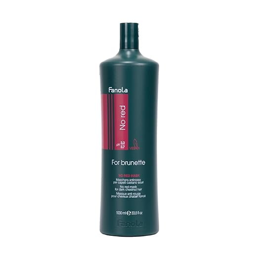 Fanola No Red Mask | Remove Red Tones & Reflections | For Natural or Coloured Brown, Chestnut, or Auburn Hair